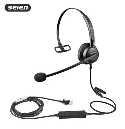 Mono USB-C Headset rau lub chaw hu